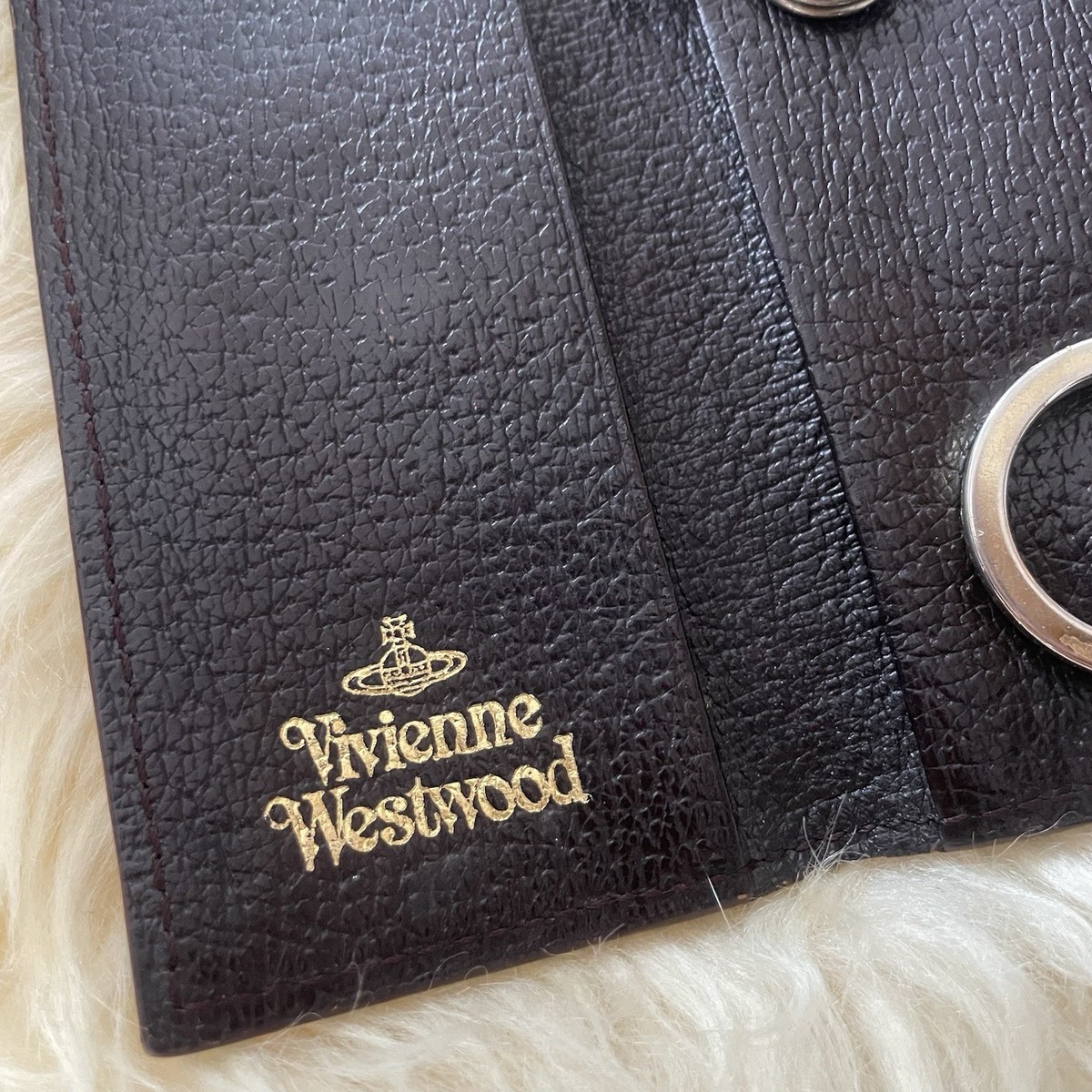 Vivienne Westwood Big ORB Key Case Trifold Brown Leather | eBay