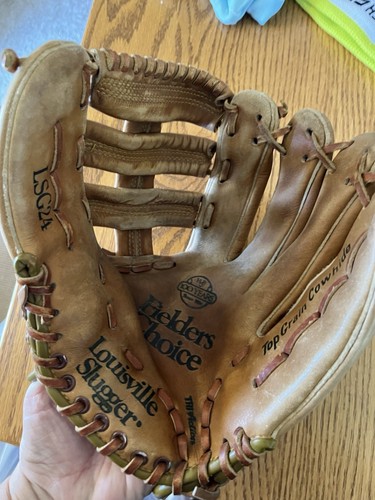 Louisville Slugger Glove Ez-Trap LSG24 Tri-Action USED - Picture 3 of 4