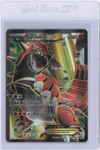 Pokémon Groudon EX Full Art Holo Card XY-Primal Clash 150/160 Moderate Condition