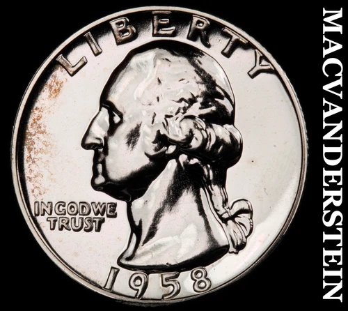 1958 Washington Quarter- Silver- Choice Gem Proof Luster No Reserve #J272