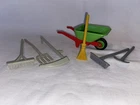 Playmobil tools and wheelbarrow farm vintage 3716 farmer