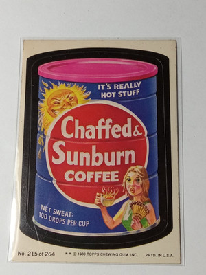 1980 Topps Wacky Packages Chaffed & Sunburn Coffee #215