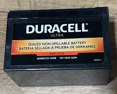 Duracell Ultra 12V 12Ah DURDC12-14NB AGM Sealed Non-Spillable Battery.