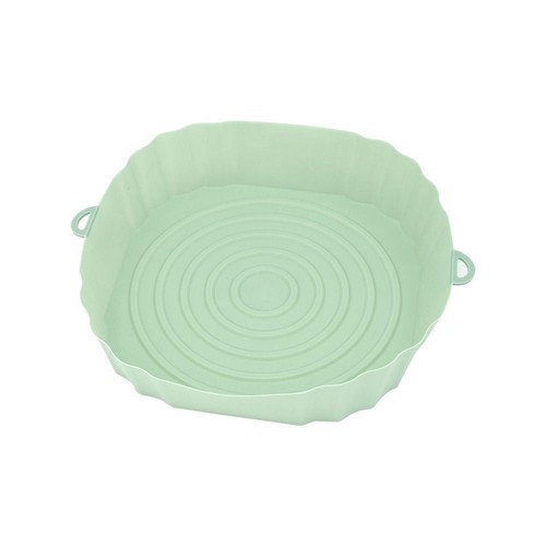20cm Air Fryers Oven Baking Tray Fried Basket Mat Silicone Pots Round Replacemen - Foto 11 di 13