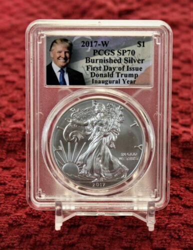 2017-W Donald Trump Inaugural year Silver PCGS SP70 - Afbeelding 1 van 3