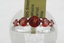 GENUINE 1.50 Cts GARNET RING .925 STERLING SILVER - New With Tag