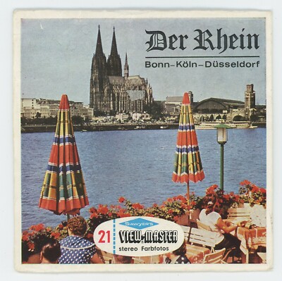 Der Rhein Rhine River Bonn Köln Düsseldorf Germany View-Master Packet C-415-D