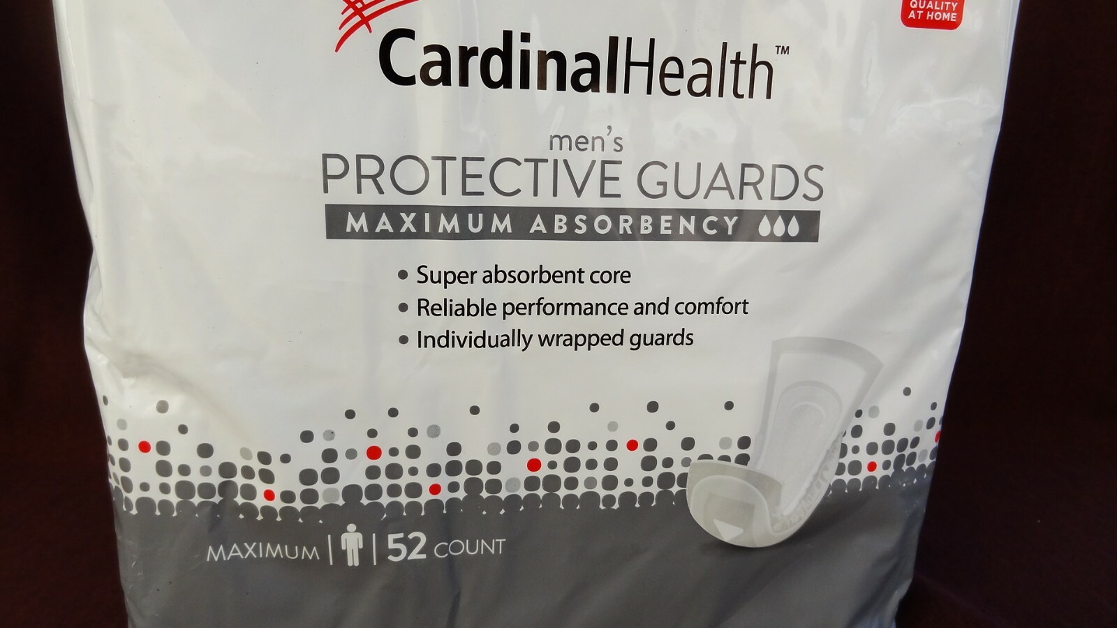 Cardinal Health Men's Protective Guards Bladder Control Maximum Abs. ~ 52 Count 