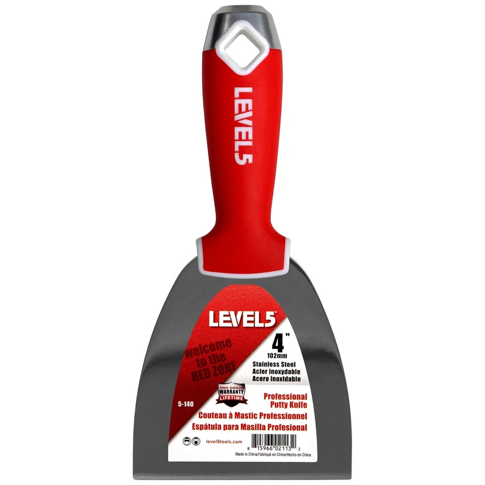 LEVEL5 Drywall Finishing Hand Tool Set with Tool Bag | Stainless Steel 5-680 - Image 2 of 4