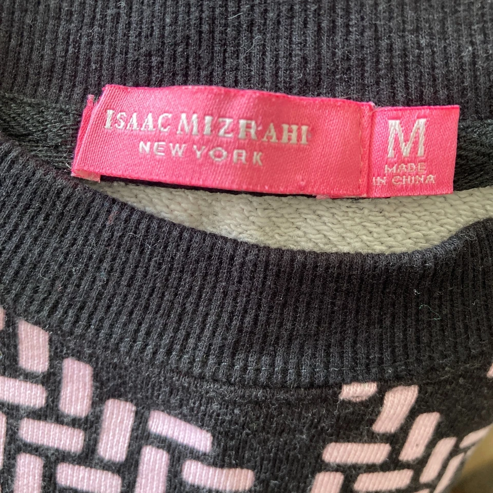 Sudadera Isaac Mizrahi Mujer Mediana Negra Rosa Elastizada Foto 4 de 4