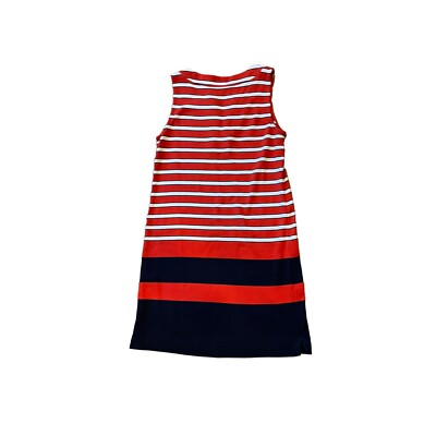 Talbots Petites Red White Blue Striped Colorblock Nautical Sailor Shift  Dress M
