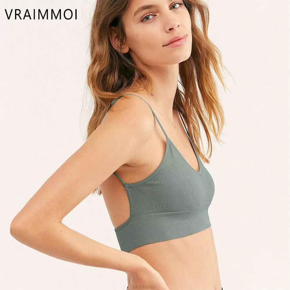 Sexy Seamless Crop Top Cami Bra Streetwear Sport Workout Fitness Wear For  Women