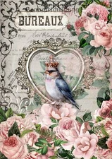 Decoupage Queen, Rice Paper, Mixed Media, A4, 8.3 x 11.7", Arts, Crafts, Decoupa