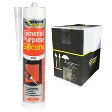 12X General Purpose Silicone Sealant Everbuild 280ML PVCU CLADDING SEALING