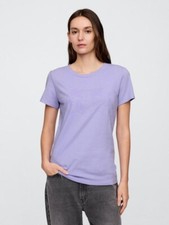 GAP Crew Neck Short Sleeve Soft Cotton Logo T-Shirt- Women's Size S 4-6 