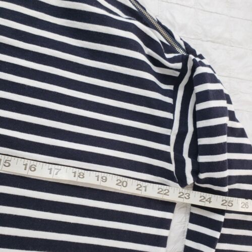 Everlane Size MEDIUM Oversized Mariner Dress Black White Stripe Long Slv Mini - Picture 8 of 9