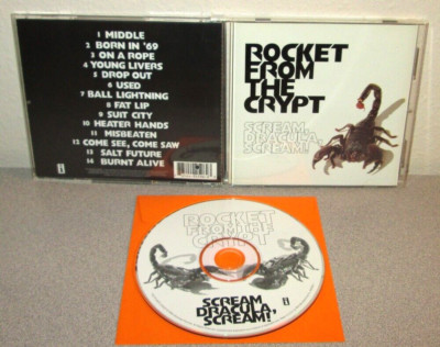 ROCKET FROM THE CRYPT 1995 Scream Dracula Scream Promo CD John Reis Hot Snakes