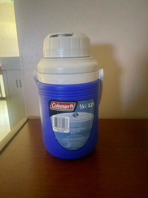 Coleman 1/3 Gallon Cold Beverage Cooler Thermos  with Flip Open Cap Blue