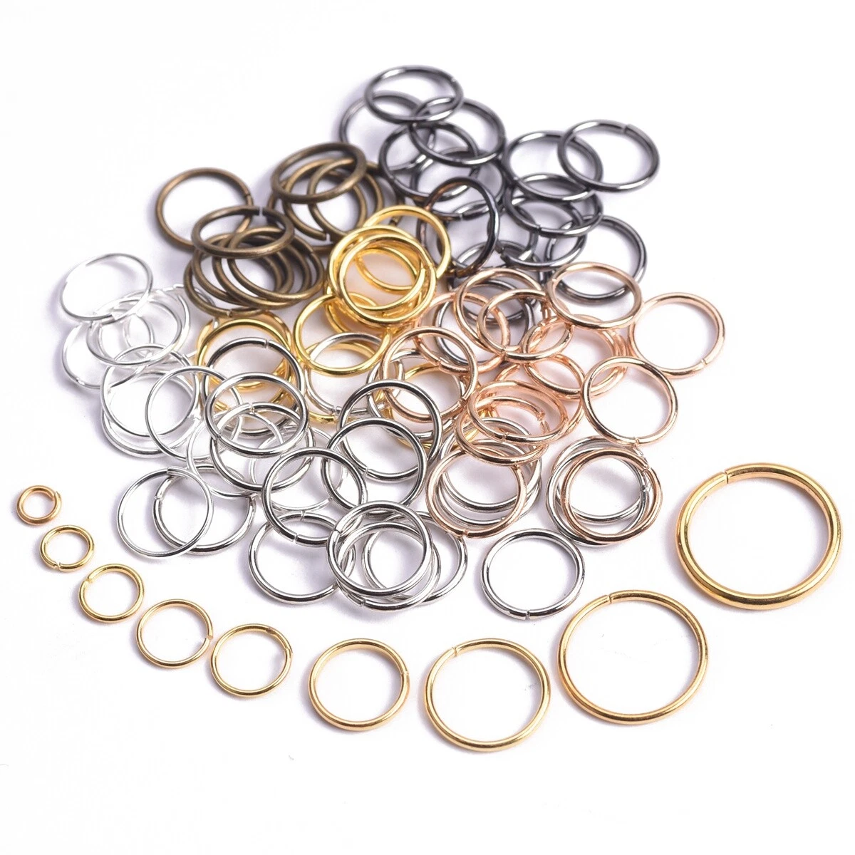 Gold/Silver/Bronze/Black Metal Jump Rings Split Rings 4/5/6/7/8/10