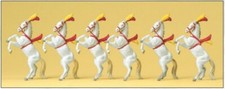 PREISER 20382 Échelle HO Chevaux Dressés Pour Cirque Six Pièces