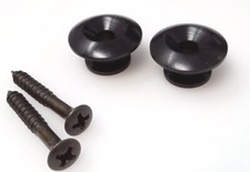 True Custom Shop  Black Oversized 17mm Strap Buttons for Gibson Guitars  Bass