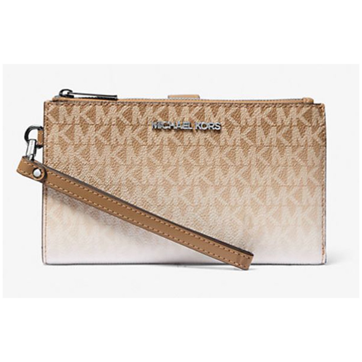 Michael Kors Jet Set Large Ombré Signature Logo Wristlet (Husk