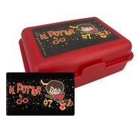 Harry Potter - Quidditch Brotdose Lunchbox Butterbrotdose Mit Trennwand Rot