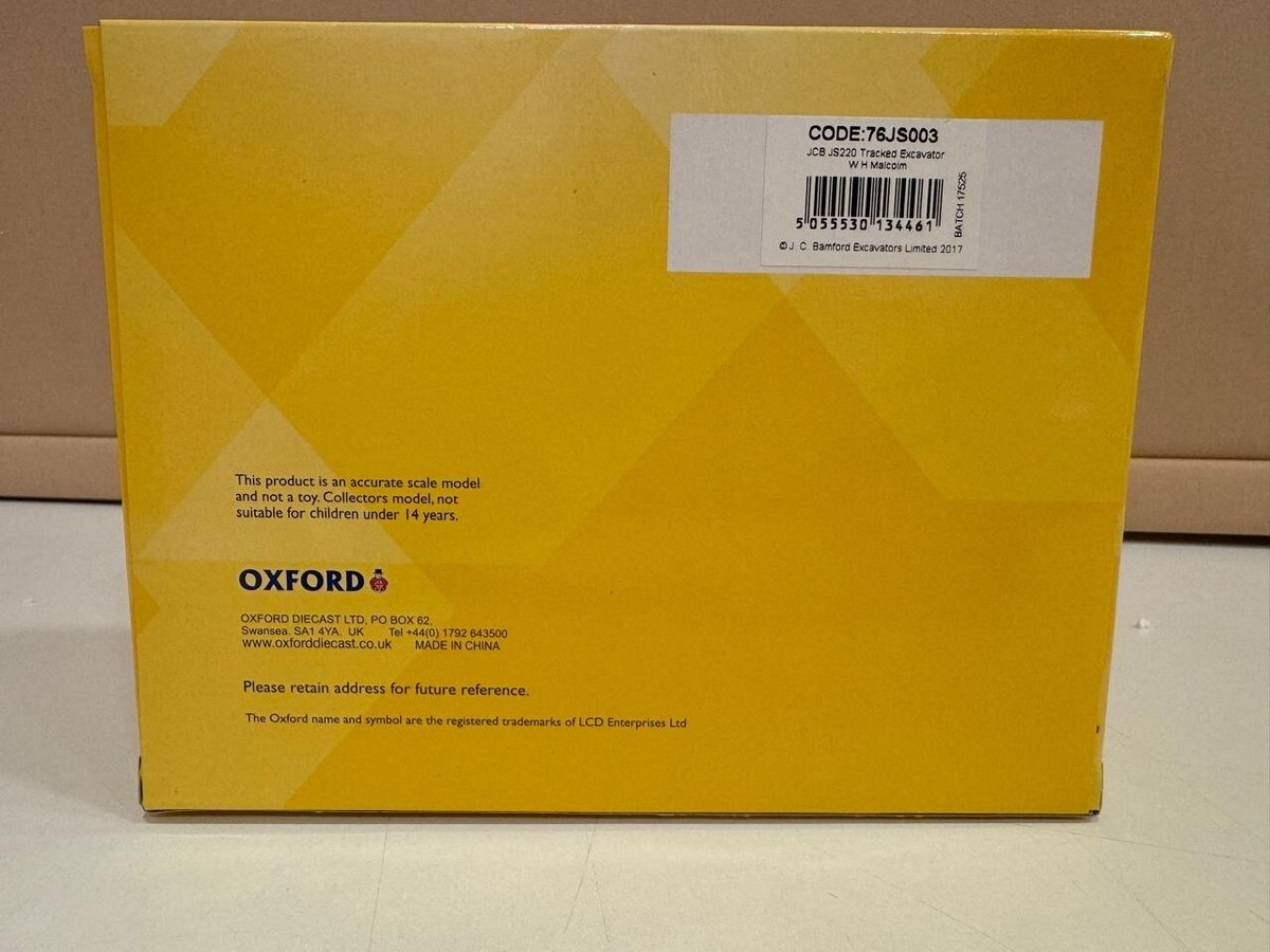 OXFORD truck models, JCB JS220 Tracked Excavator , MALCOLM | eBay