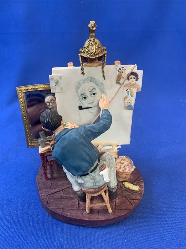 1999 Norman Rockwell “Triple Self Portrait” Figurine First Edition 5000/ 97