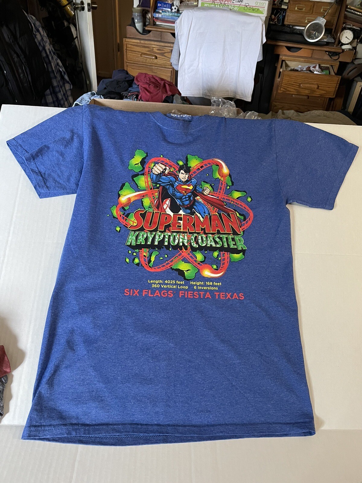 Six Flags Superman  Krypton Rollercoaster Graphic… - image 2