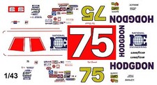  75 Neil Bonnett HODGDON Monte Carlo 1/43rd Scale Slot Car Waterslide Decal