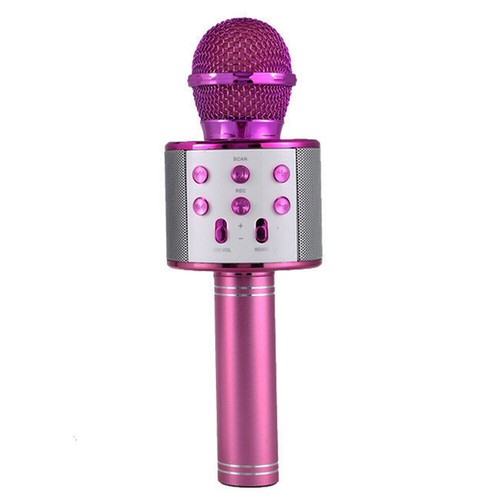 Drahtloses Microphone KTV Music Mikrofon Multifunktion Rose Rot Mikrofon N0S7