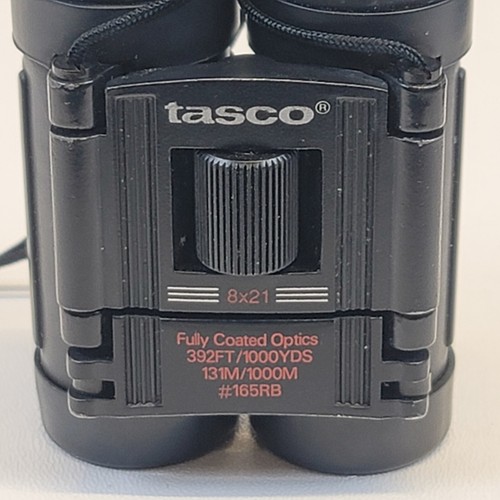 Tasco 8 X 21 #165RB Coated 392 FT / 1000 YDS Compact Binoculars Black - Picture 3 of 8