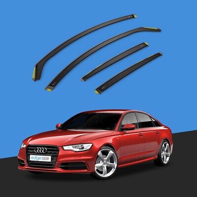 ISPEED Wind Deflectors For Audi A6 C7 2011-2018 4-Door - 4pc Set Tinted Visors