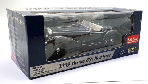 Sun Star 1/18 Scale Diecast 2401 - 1939 Horch 855 Roadster - Black - Picture 5 of 5