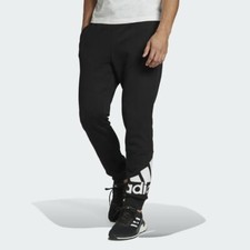 adidas Men's Essentials Fleece Tapered Cuff Logo Sweat Pants GK8966