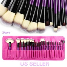 BeautyU Me 24PCS Powder Foundation Cosmetic Makeup Brushes Set Eyeshadow Soft