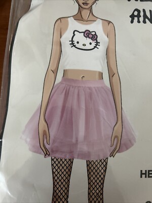 Hello kitty x Forever 21 Adult Sexy Costume Tank, Skirt, Headband