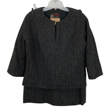 Harris Tweed Womens Suit VTG 60 Wool Top Skirt Sz M/L Taj Mahal's Hong Kong