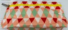 CLINIQUE Print Cosmetic Makeup Bag Zipper Pouch 9"x4.5"x2.5"NEW AUTHENTIC PIC.