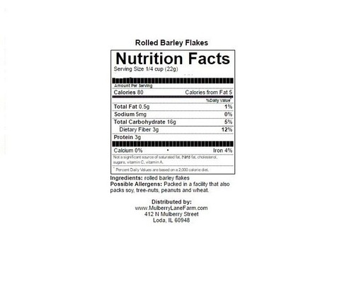 Rolled Barley Flakes, All Natural, Non-GMO, BULK CASE, FAST SHIP! - Picture 6 of 6