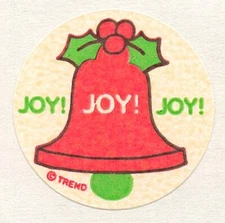 Trend Scratch And Sniff Matte Holiday Cheer Xmas Stinky Stickers Single Vtg 80's