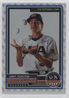 2023 Panini USA Baseball Stars & Stripes White Prizm 43/99 James Tronstein nd3
