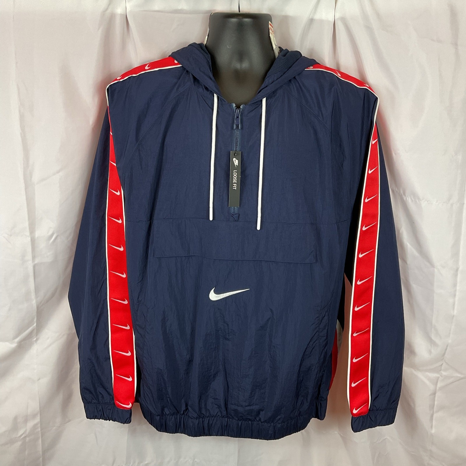 Nike Sportswear Big Swoosh Pullover Jacket USA CD0419-451 Men Medium rare