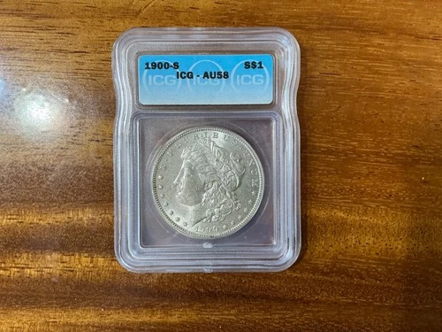 1900-S Morgan Silver Dollar AU53 ICG VERY NICE COIN