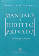 2021 Gazzoni Manuale di diritto privato Esi XX edizione (la penultima)