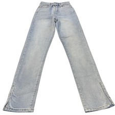 Guess Mom Jeans Womens 24 High Rise Light Wash Denim Baggy Distressed 80s 90s