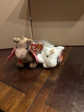 TY Beanie Babies Mystic & Scorch Fantasy Lot 2 Unicorn Dragon