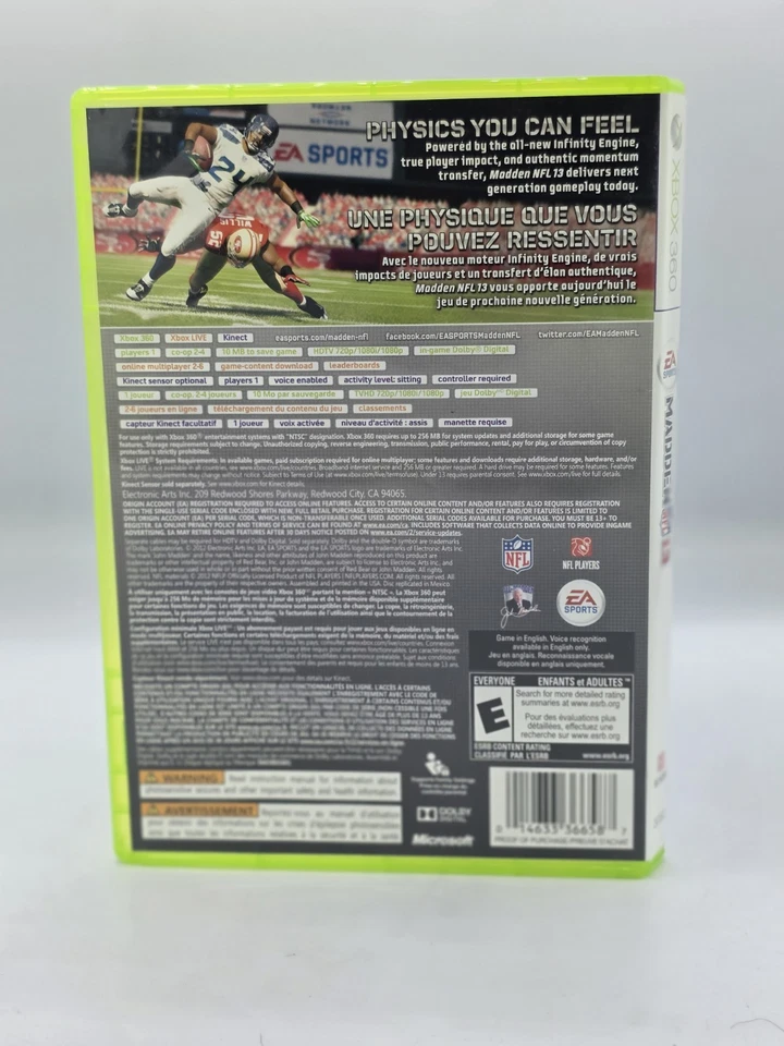 Madden NFL 13 (Microsoft Xbox 360, 2012) CIB - Tested - Mint Disc! - Image 2 of 3