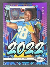2022 Panini Certified - 2022 Isaiah Spiller #2022-16 Mirror Purple /10 (RC)